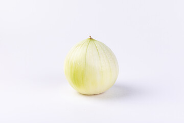 Canvas Print - A fresh onion isolated on a white background