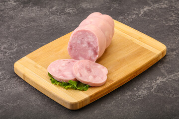 Natural ham with two slices