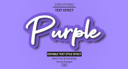 Poster - purple candy text effect, editable text effect