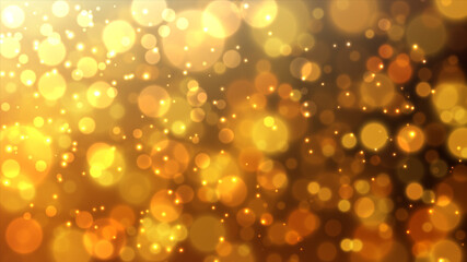 Gold abstract bokeh background. Gold stardust background. Vector illustration