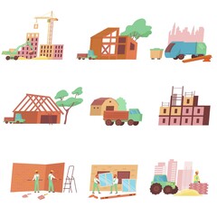 Wall Mural - Home Construction Icon Set