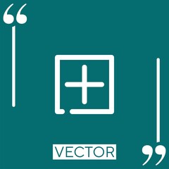 Poster - add vector icon Linear icon. Editable stroke line