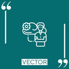 Poster - admin vector icon Linear icon. Editable stroked line