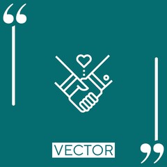 Poster - agreement vector icon Linear icon. Editable stroked line