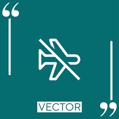 Poster - airplane mode vector icon Linear icon. Editable stroke line