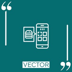 Poster - application vector icon Linear icon. Editable stroked line