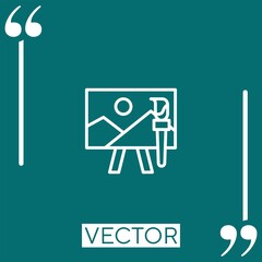 Poster - art vector icon Linear icon. Editable stroked line