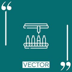 Poster - assembly line vector icon Linear icon. Editable stroke line