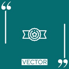 Poster - badge vector icon Linear icon. Editable stroked line