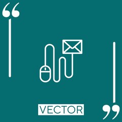Poster - contact vector icon Linear icon. Editable stroke line