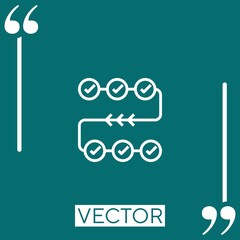 Poster - continuous vector icon Linear icon. Editable stroked line