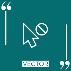 Poster - cursor   vector icon Linear icon. Editable stroked line
