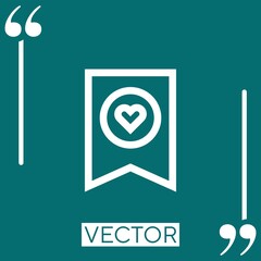 Poster - favourite vector icon Linear icon. Editable stroked line