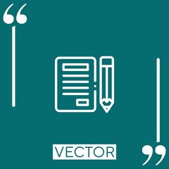 Poster - file vector icon Linear icon. Editable stroke line