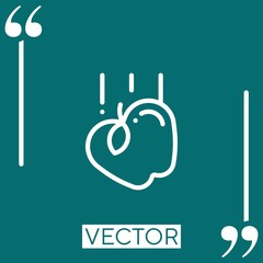 Poster - gravity vector icon Linear icon. Editable stroke line