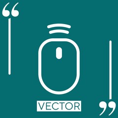 Poster - mouse   vector icon Linear icon. Editable stroke line