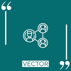Poster - network vector icon Linear icon. Editable stroked line