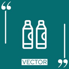 Poster - painting vector icon Linear icon. Editable stroke line