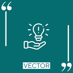 Poster - problem solving vector icon Linear icon. Editable stroked line
