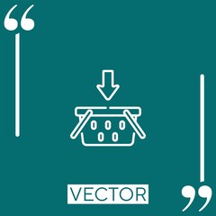 Poster - purchase vector icon Linear icon. Editable stroked line