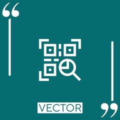Poster - qr code vector icon Linear icon. Editable stroke line