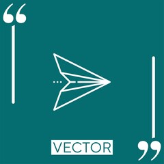 Poster - send vector icon Linear icon. Editable stroke line