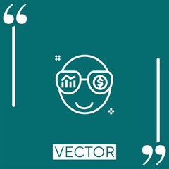 Poster - sight vector icon Linear icon. Editable stroke line