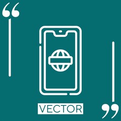 Poster - world news vector icon Linear icon. Editable stroked line