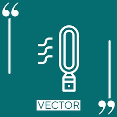 Poster - air purifier vector icon Linear icon. Editable stroked line