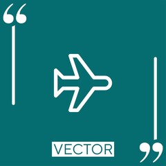 Poster - airplane mode vector icon Linear icon. Editable stroke line