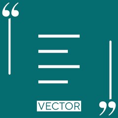 Poster - align left vector icon Linear icon. Editable stroke line
