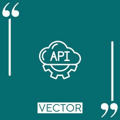 Poster - api vector icon Linear icon. Editable stroke line