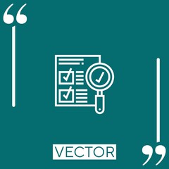 Poster - approval vector icon Linear icon. Editable stroke line