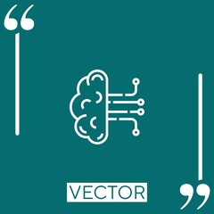 Poster - artificial intelligence vector icon Linear icon. Editable stroke line