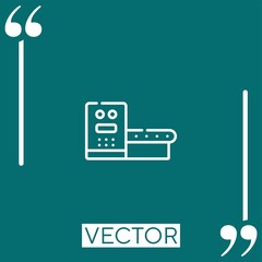Poster - conveyor vector icon Linear icon. Editable stroke line