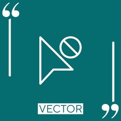 Poster - cursor   vector icon Linear icon. Editable stroked line