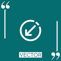 Poster - diagonal arrow vector icon Linear icon. Editable stroke line