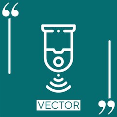 Poster - motion sensor vector icon Linear icon. Editable stroked line
