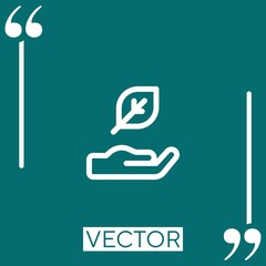 Poster - nature vector icon Linear icon. Editable stroked line