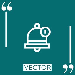 Poster - notification bell vector icon Linear icon. Editable stroked line