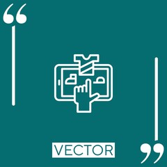 Poster - online shop   vector icon Linear icon. Editable stroke line