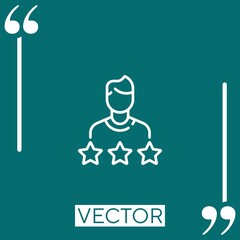 Poster - candidate vector icon Linear icon. Editable stroke line