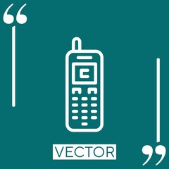 Poster - cellular phone vector icon Linear icon. Editable stroke line
