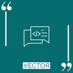 Poster - chat vector icon Linear icon. Editable stroke line