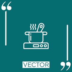 Poster - cooking vector icon Linear icon. Editable stroke line