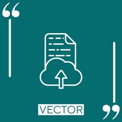 Poster - files vector icon Linear icon. Editable stroke line
