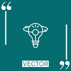 Poster - light bulb vector icon Linear icon. Editable stroke line