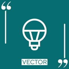 Poster - lightbulb vector icon Linear icon. Editable stroke line