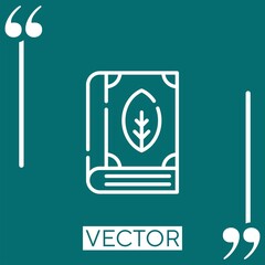Poster - botanic vector icon Linear icon. Editable stroke line