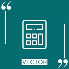 Poster - calculator vector icon Linear icon. Editable stroke line
